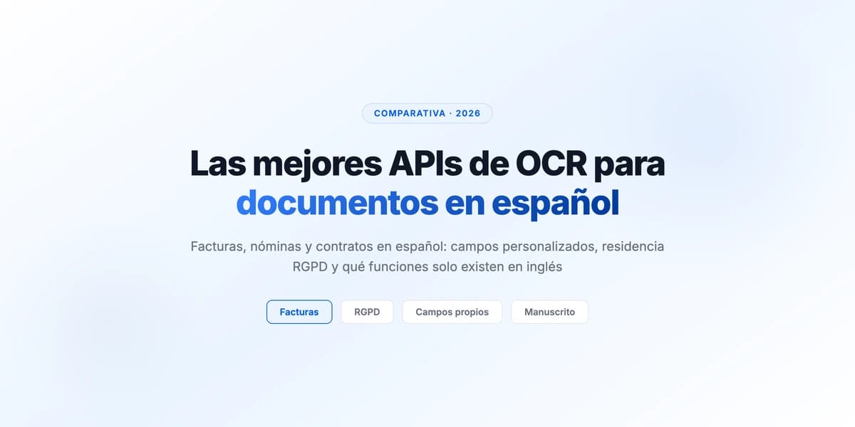 The Best OCR APIs for Spanish-Language Documents (2026)