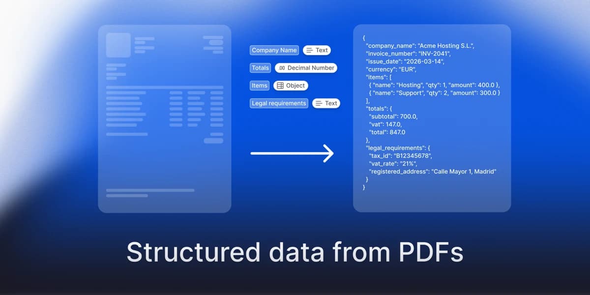 Extract structured data from a PDF with an LLM