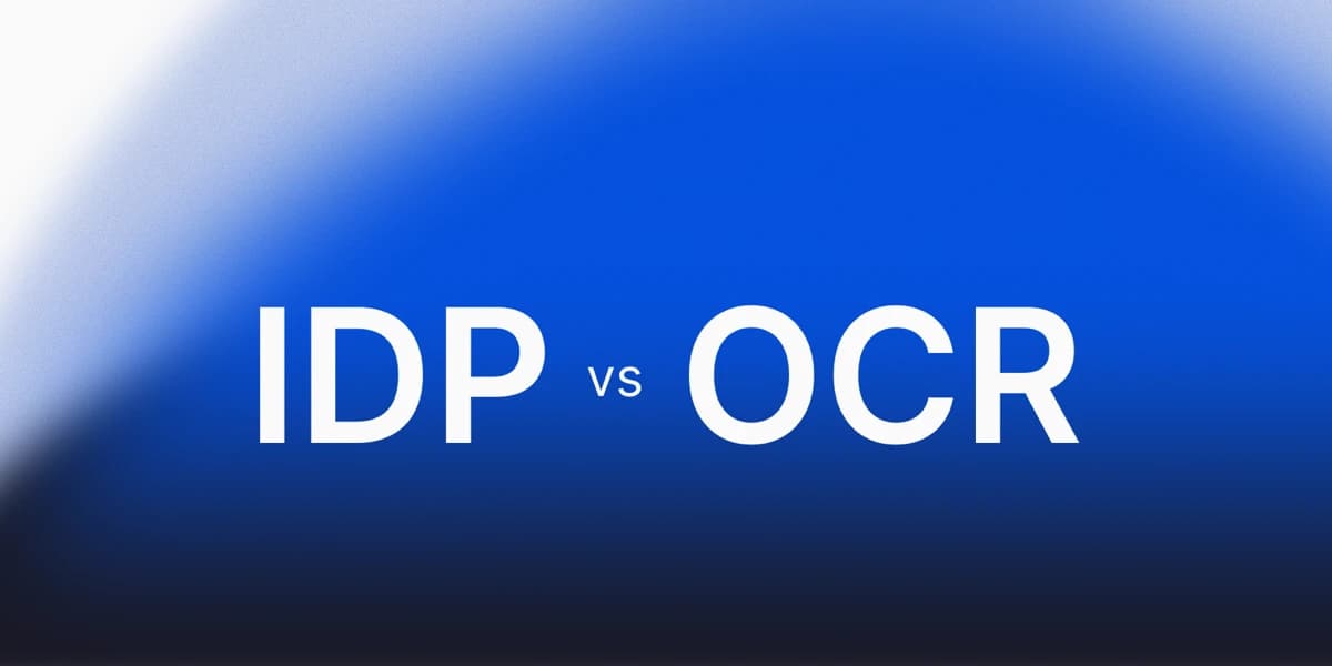 Intelligent document processing vs OCR