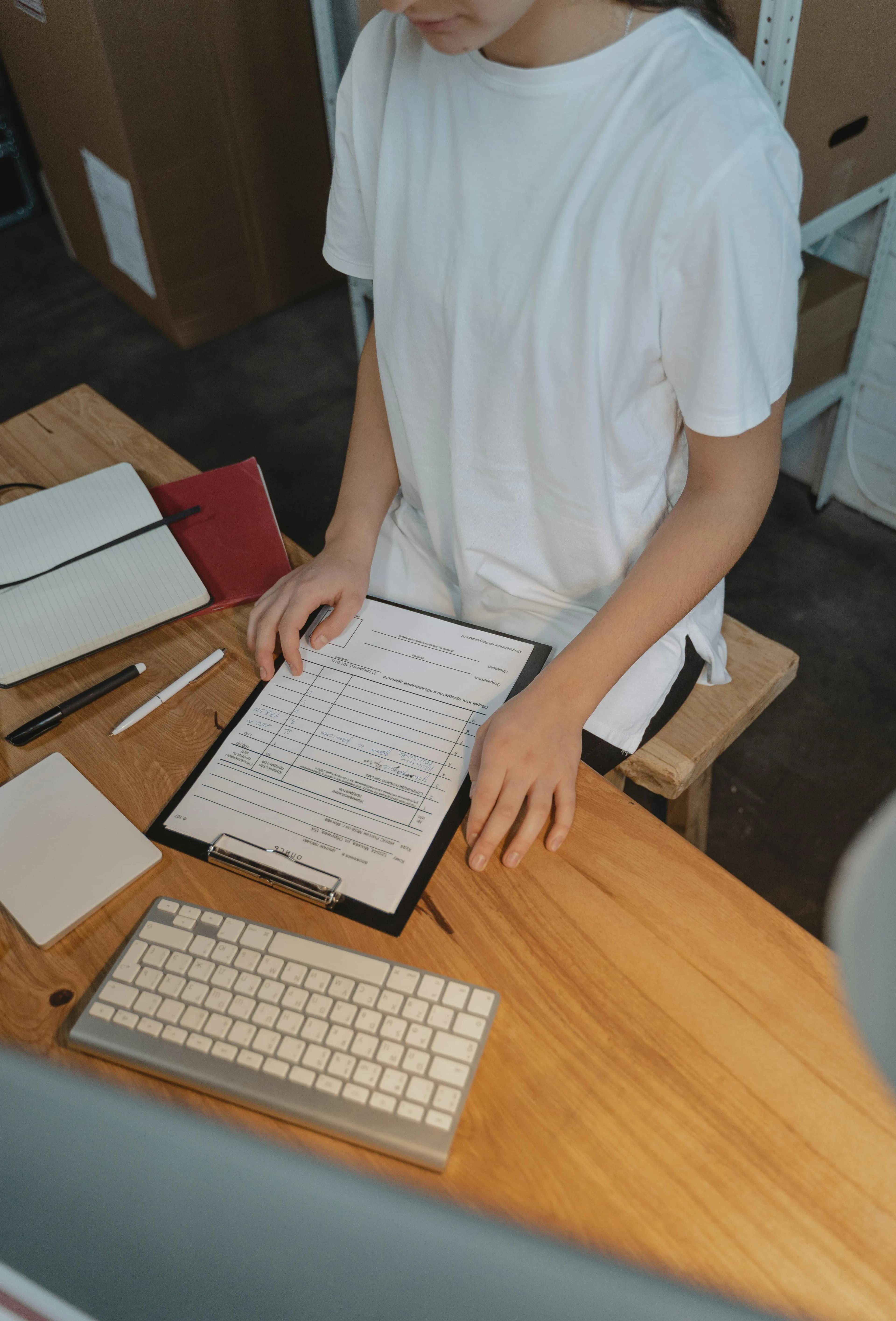 Finance team reviewing invoices on a desk